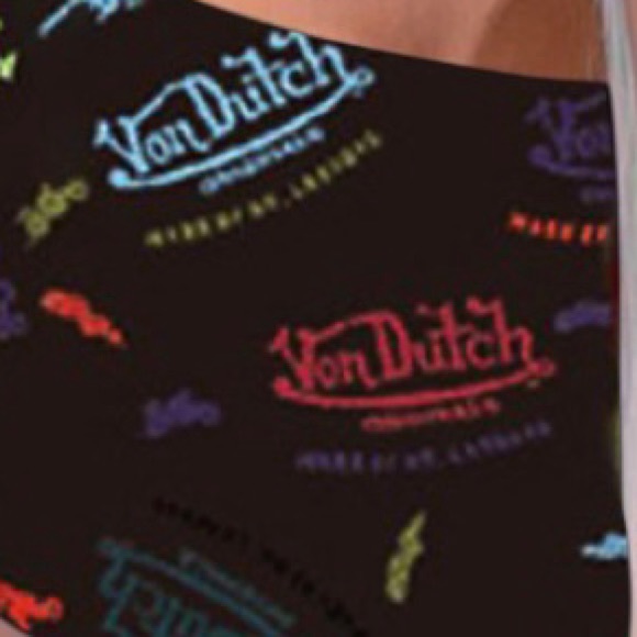 💋Sexy Von Dutch Colorful Print Graphics Crop Cami Tank Top - Picture 4 of 5